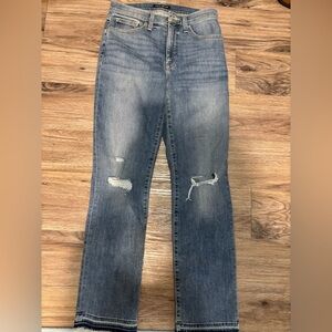 Lucky Brand Blue Distressed Straight Leg Jeans